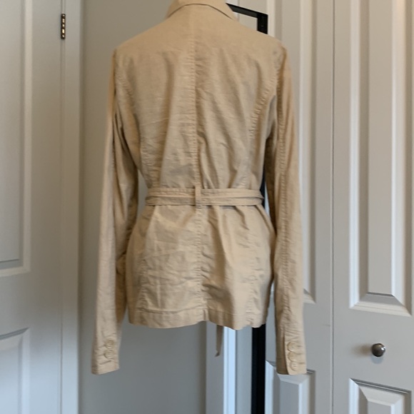 Linen cotton blend Safari style jacket - Picture 2 of 7